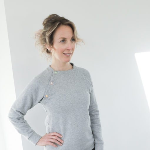 classic grey breastfeeding sweatshirt