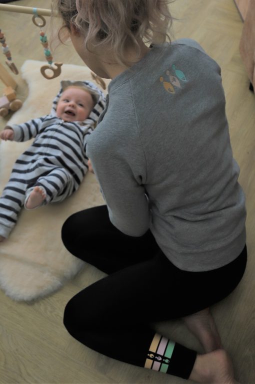 classic grey breastfeeding sweatshirt