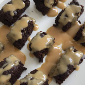 Vegan Salted Caramel Brownies