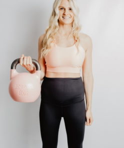 breathe strappy coral breastfeeding sports bra